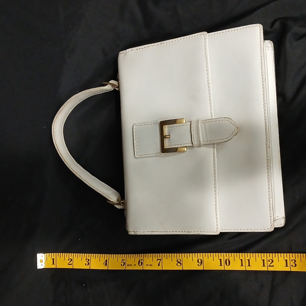 Vintage MADELL Elegant White Handbag - Picture 8 of 9